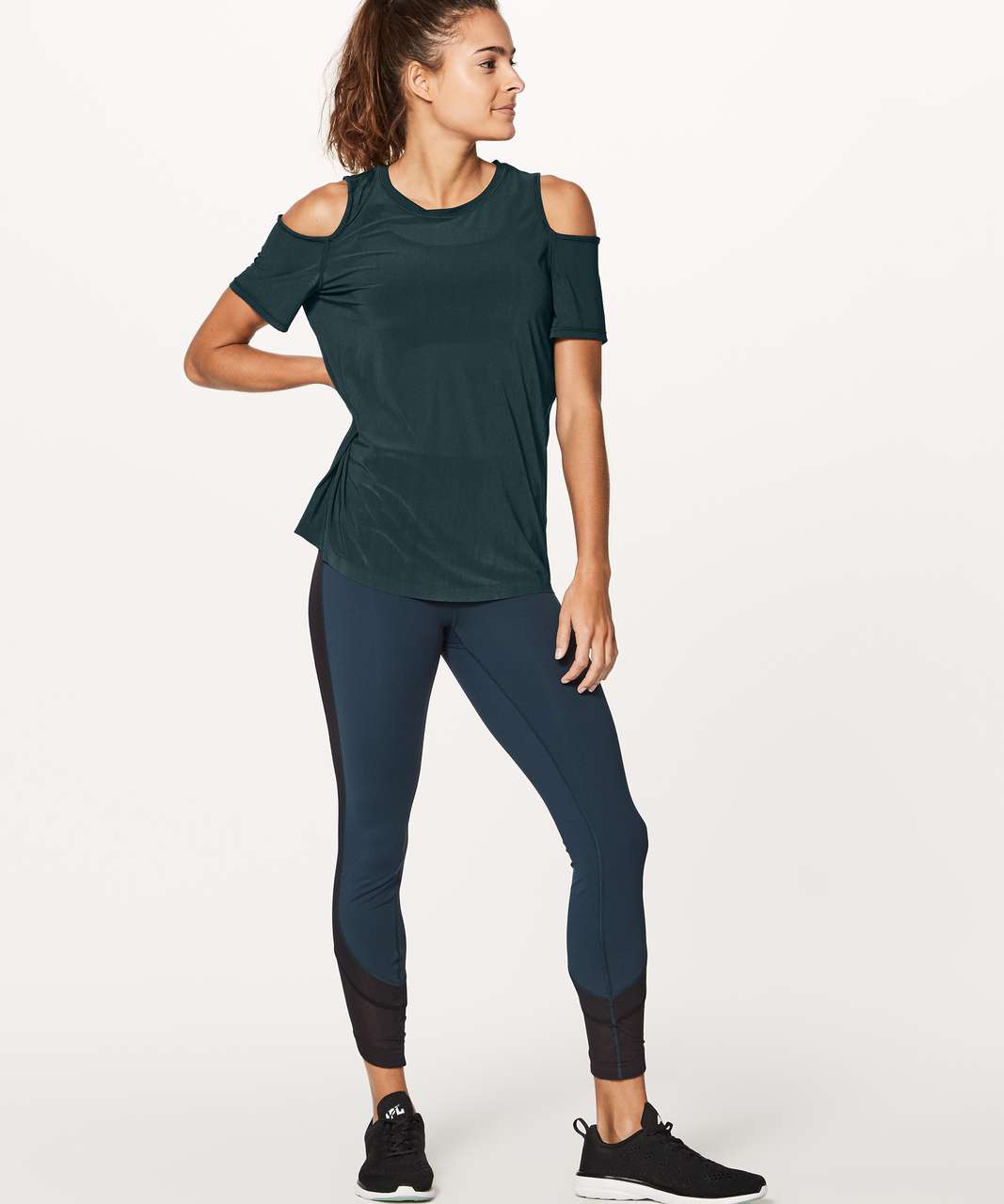 Lululemon Ready Set Go Short Sleeve - Submarine / Black