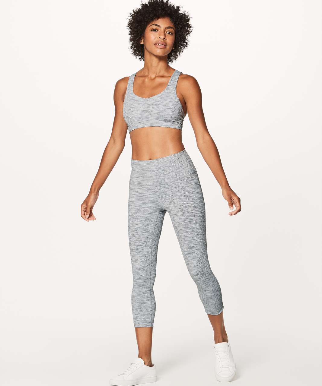 Lululemon Wunder Under Crop (Hi-Rise) (Luxtreme) - Wee Are From Space Ice Grey Alpine White