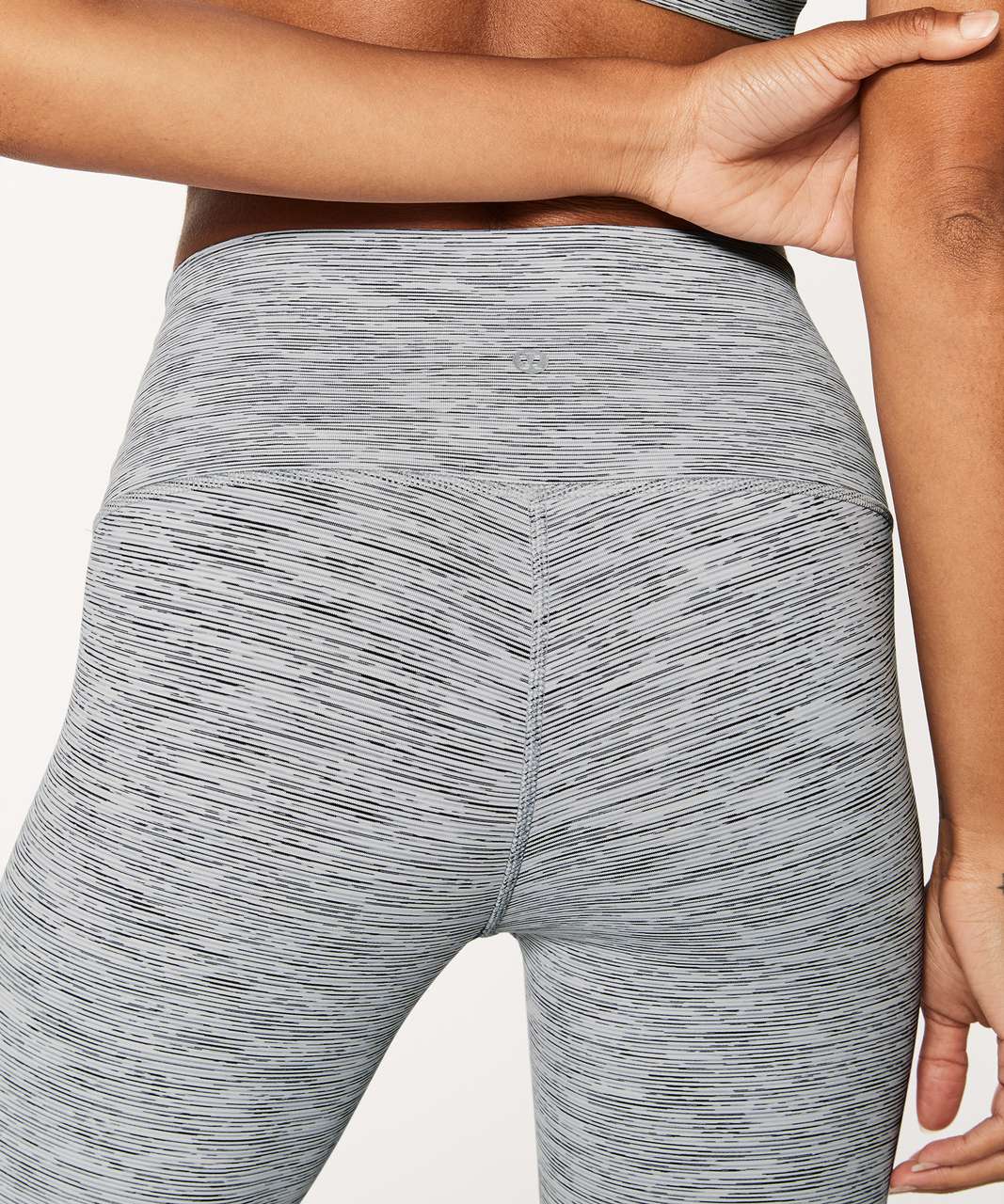 Lululemon Wunder Under Crop (Hi-Rise) (Luxtreme) - Wee Are From Space Ice Grey Alpine White