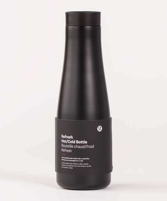 Lululemon Refresh Hot/Cold Bottle - Black - lulu fanatics