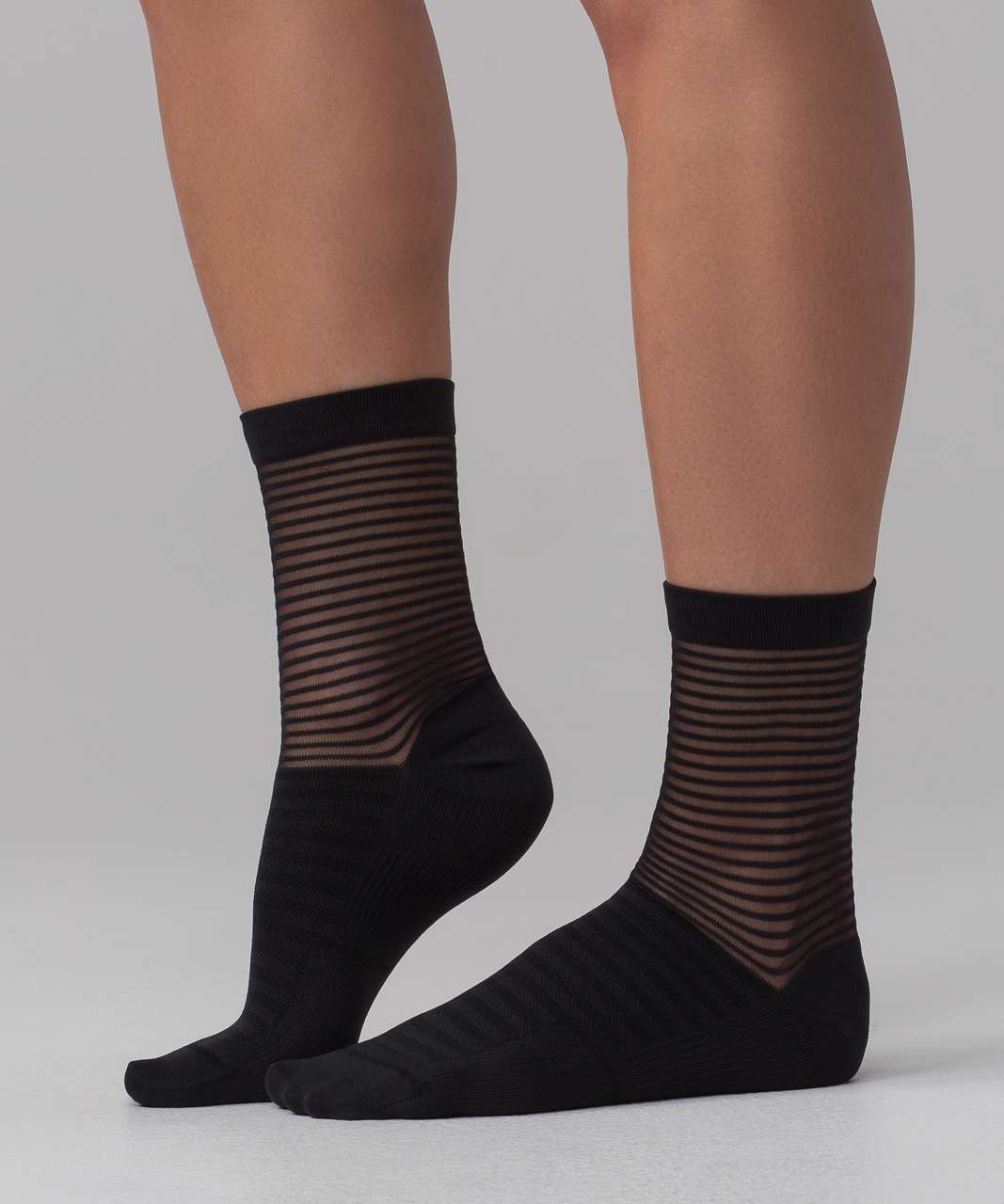 Lululemon Light On Your Toes Sock - Black (Striped)