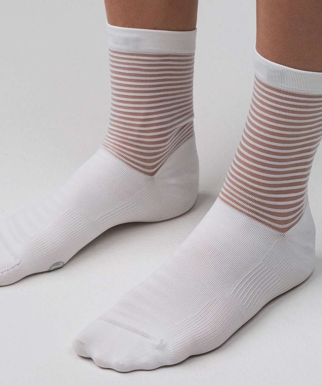 Lululemon Light On Your Toes Sock - White (Striped)