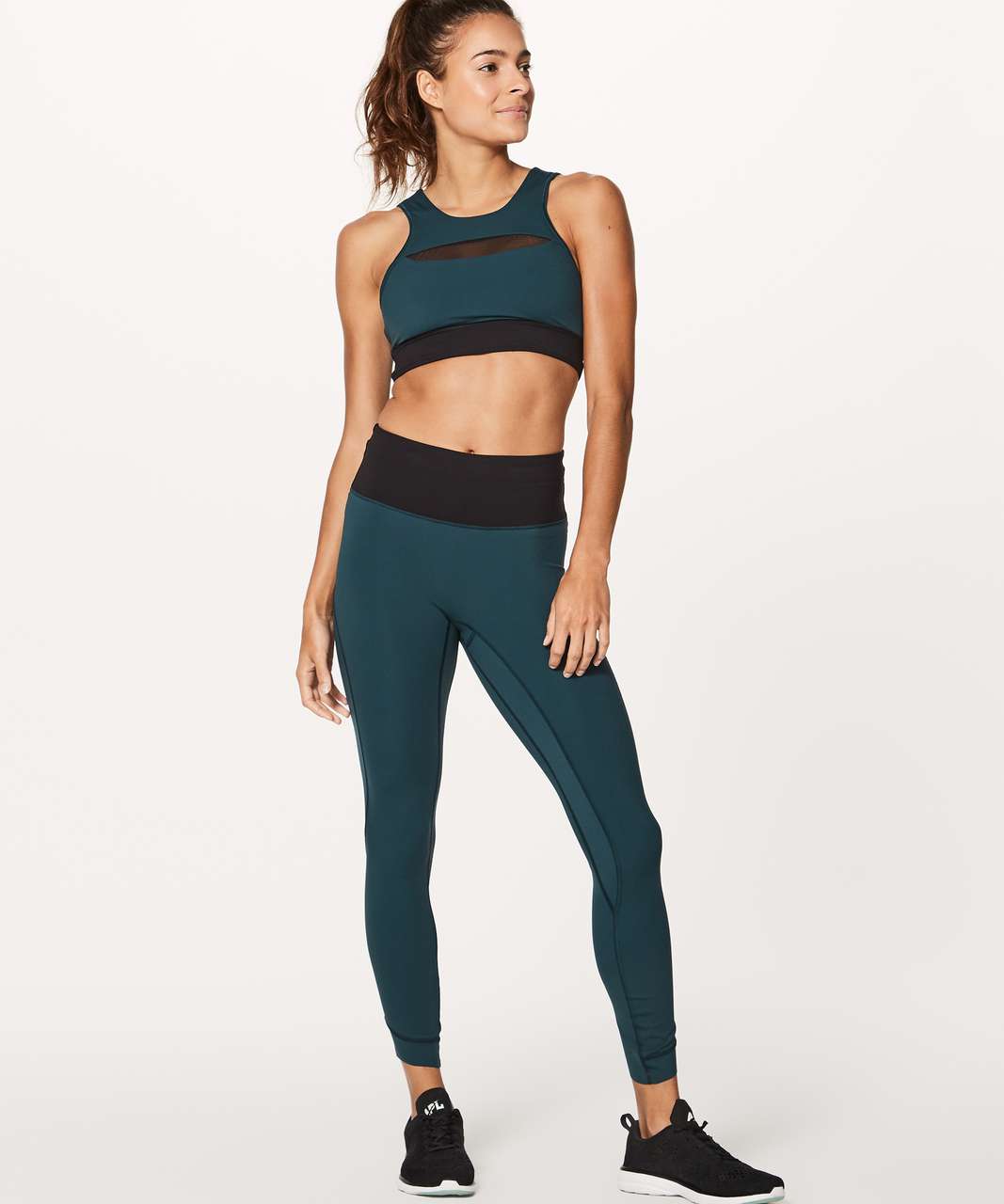 Lululemon Run The Day 7/8 Tight (25") - Submarine / Black