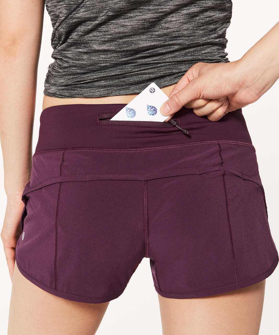 maroon lululemon shorts