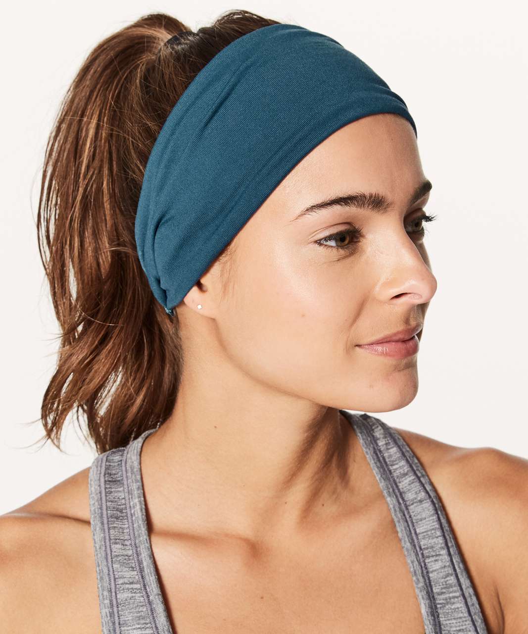 Lululemon Fringe Fighter Headband - Nile Blue / Heathered Nile Blue