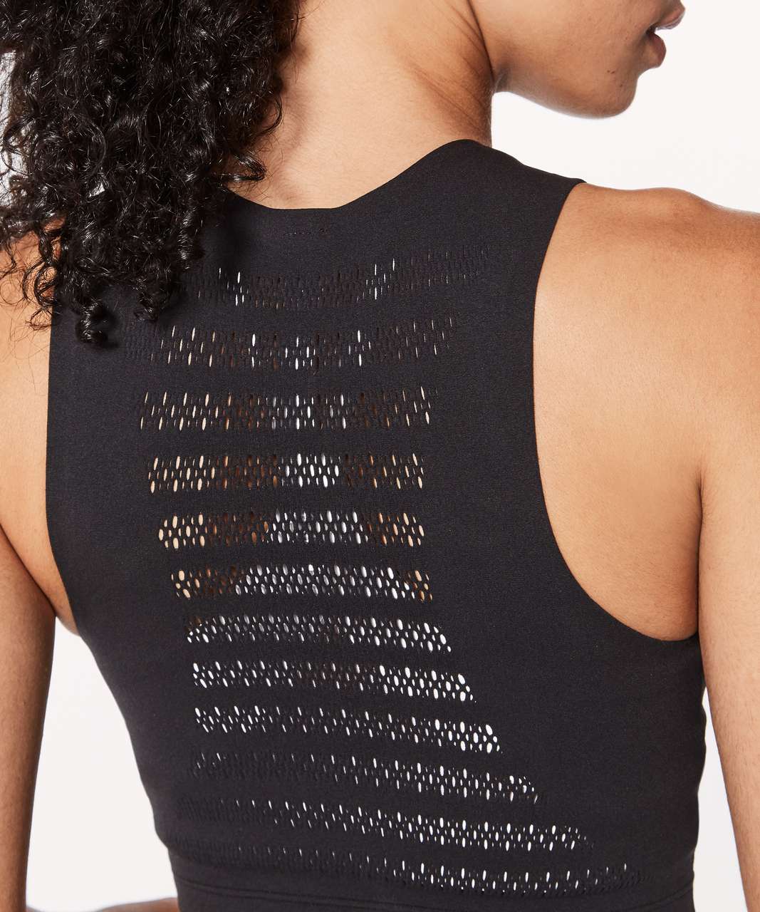 Lululemon Reveal Crop Top *Lattice Paisley - Black - lulu fanatics