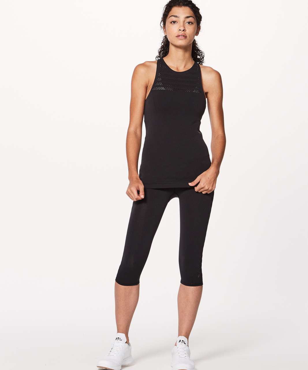 Lululemon Reveal Tank (Stripes) - Black