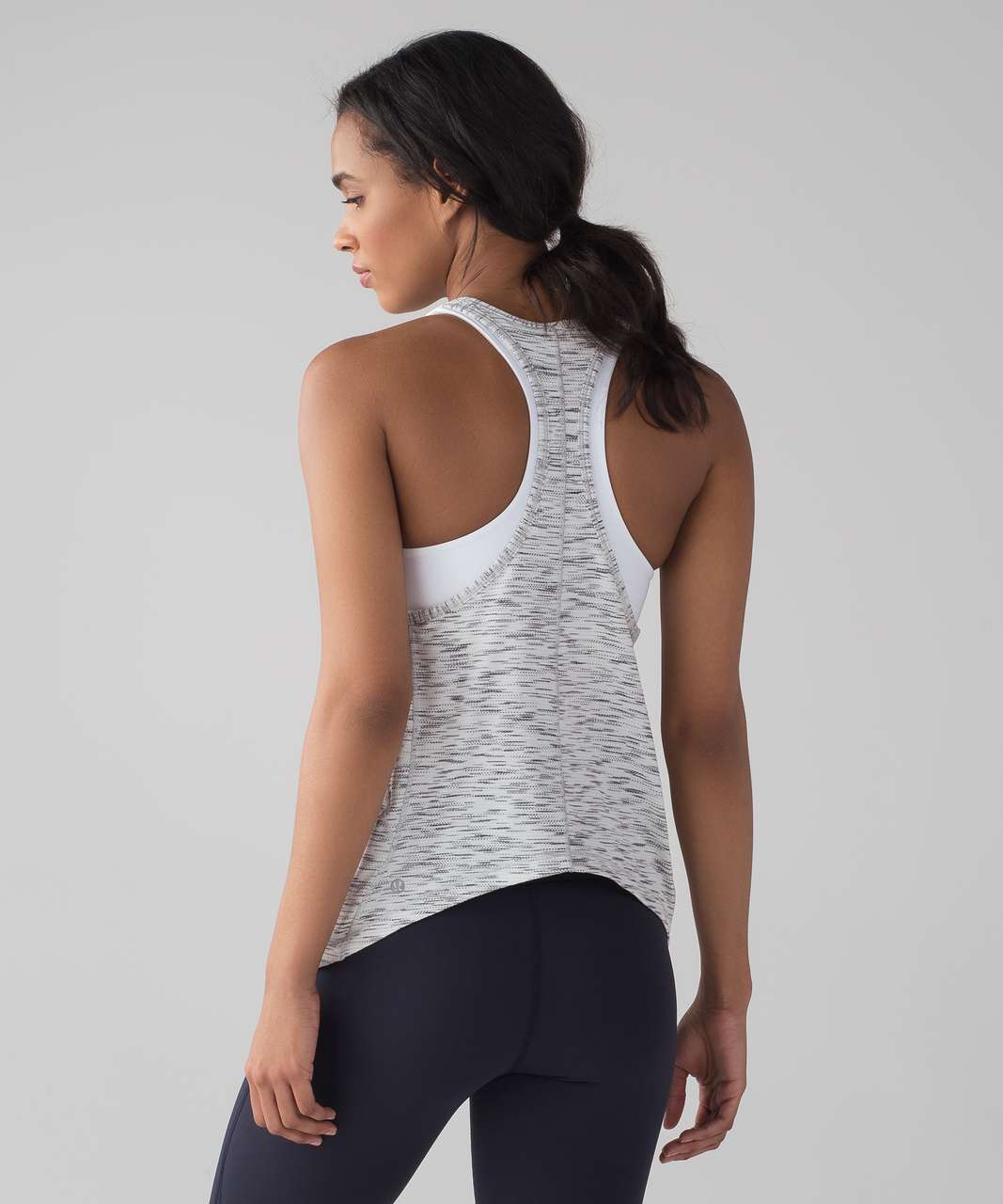 Lululemon Train Times Tank - Tiger Space Dye Black White