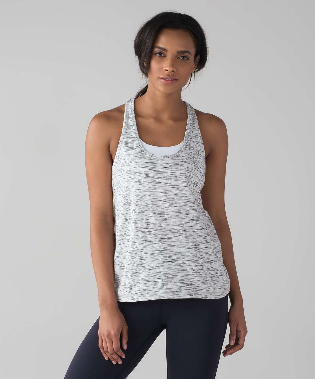 Lululemon Train Times Tank - Tiger Space Dye Black White - lulu fanatics