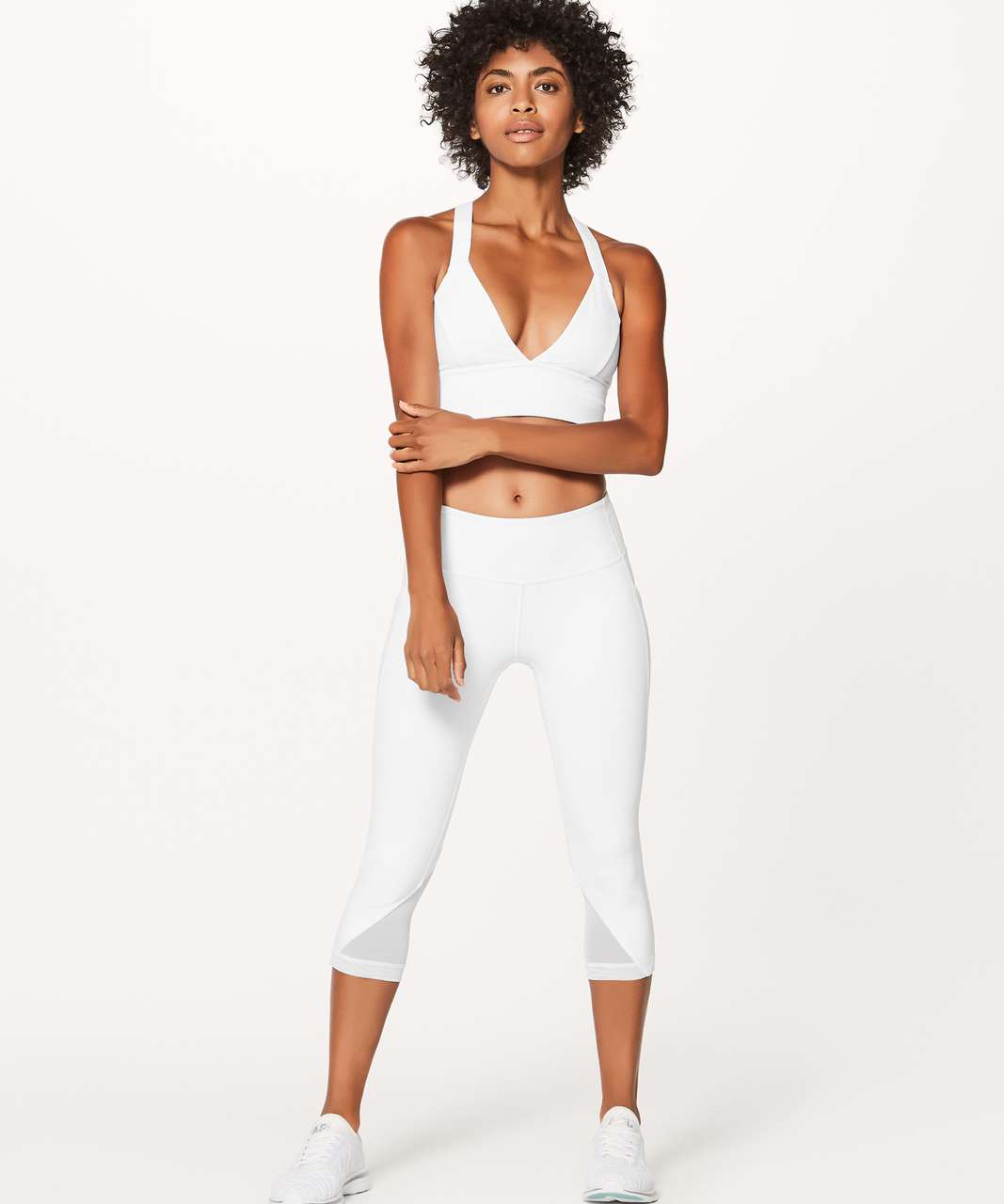 Lululemon Sweat Your Heart Out Bra - White - lulu fanatics