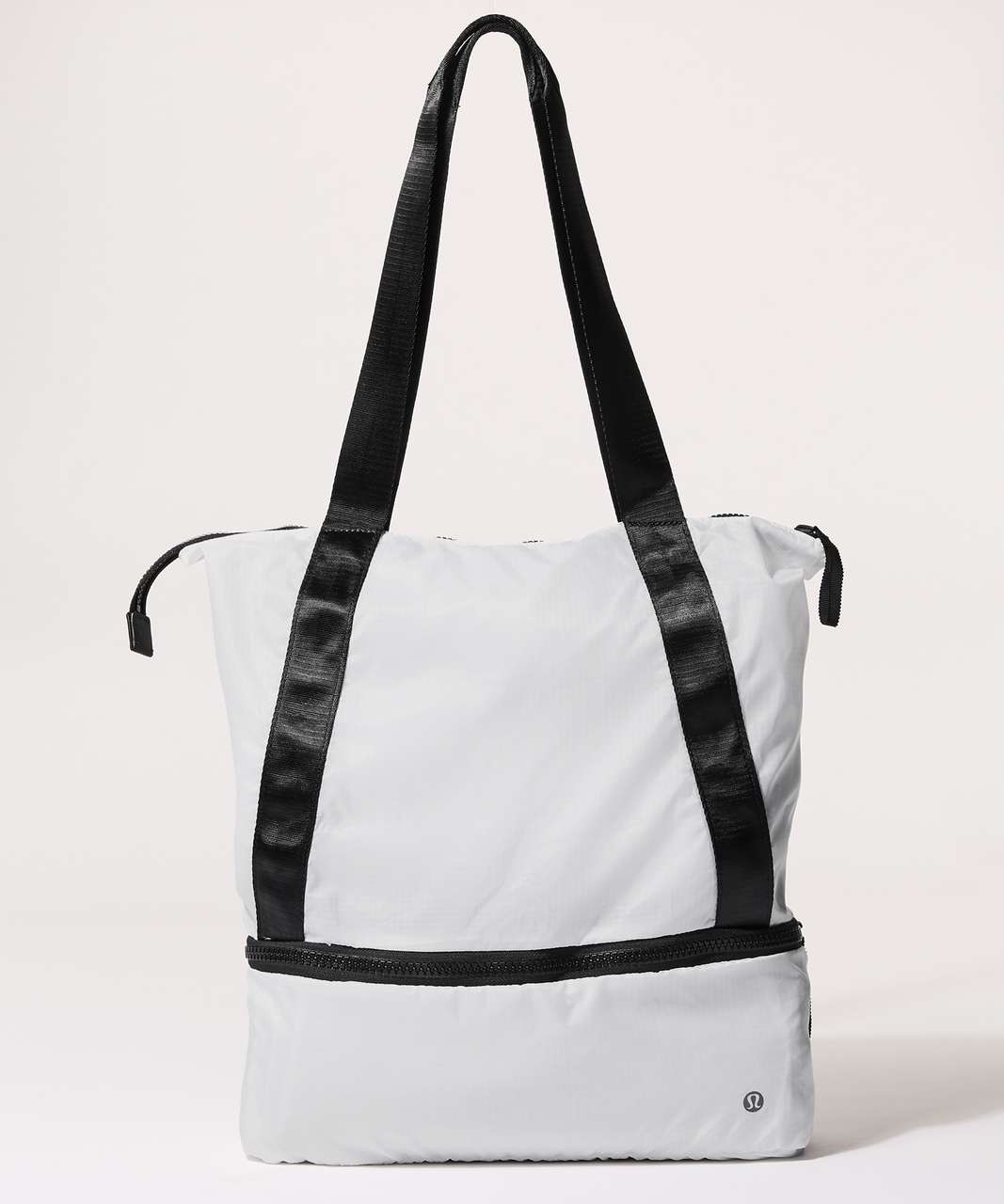 Lululemon Daily Multi-Pocket Canvas Tote Bag 20L - White/Natural/Medium Forest Cotton Fabric