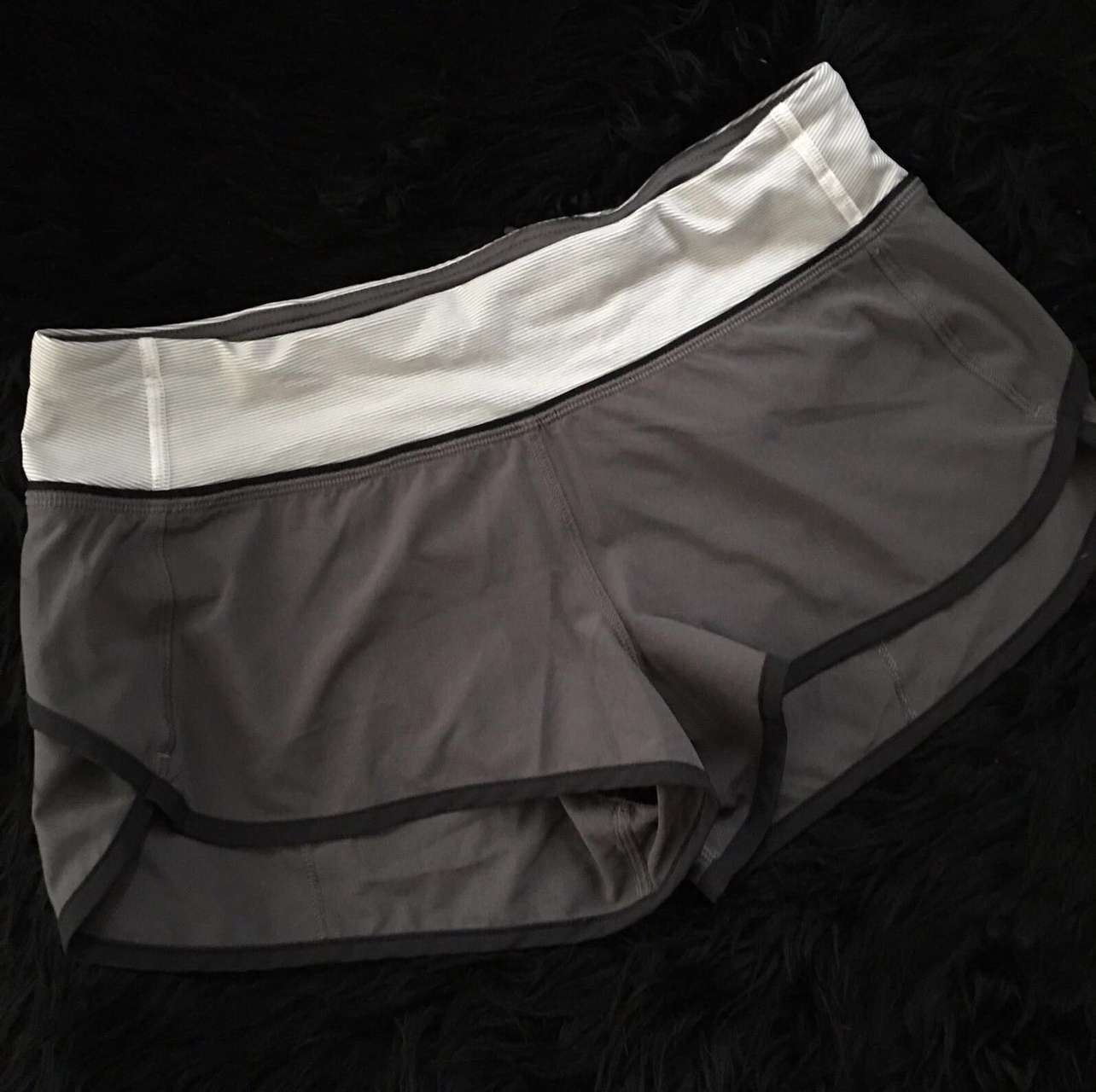 Lululemon Run: Speed Short - Coal / Heathered Coal Wee Stripe - lulu ...