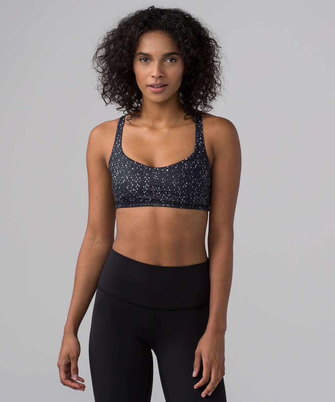 Lululemon Free To Be Bra - Butterfly Texture Mink Berry Black