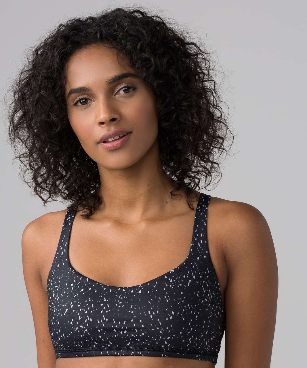 Lululemon Free To Be Bra - Butterfly Texture Mink Berry Black