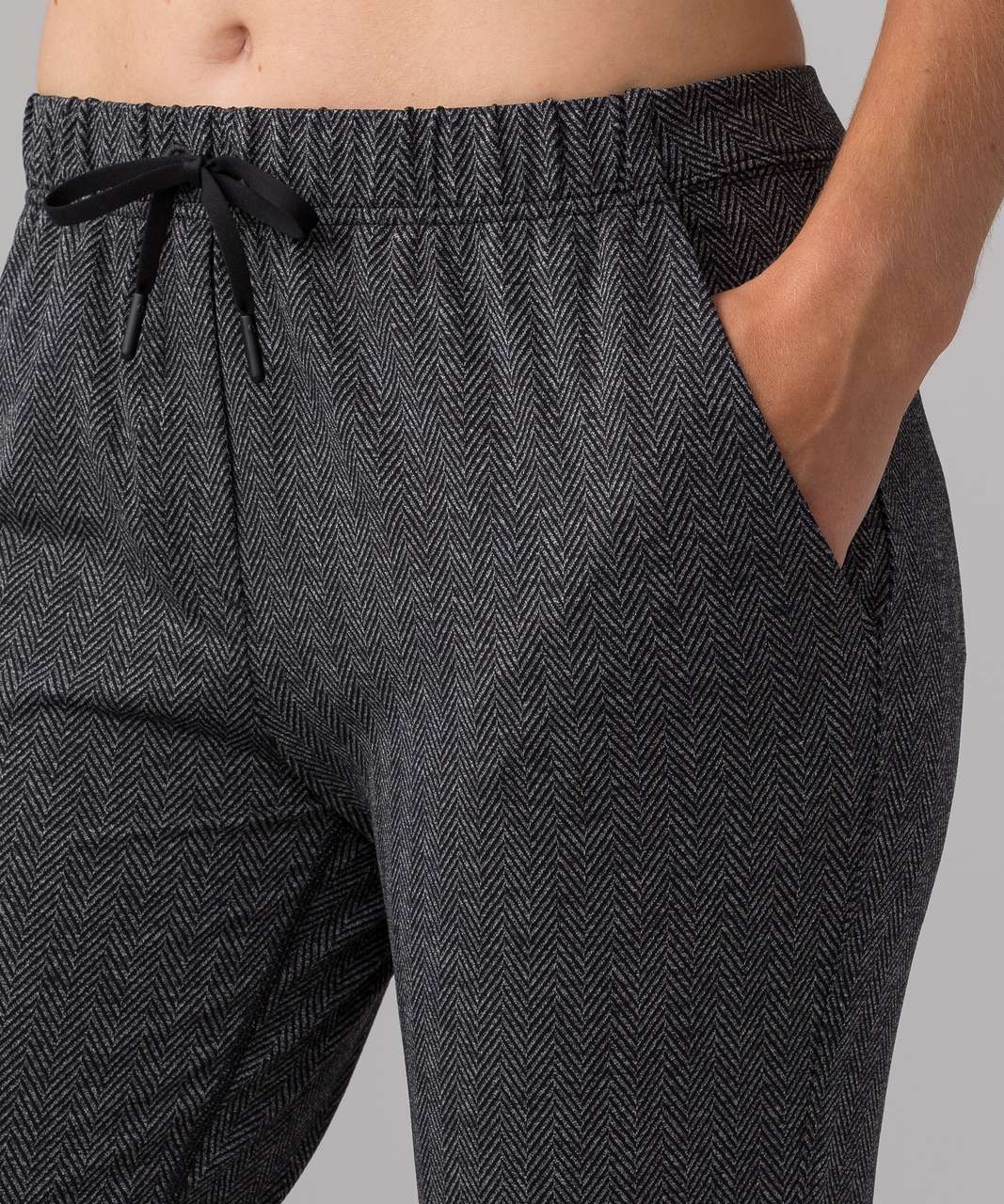 Lululemon Jet Crop (Slim) (Luxtreme 19) - Giant Herringbone Black