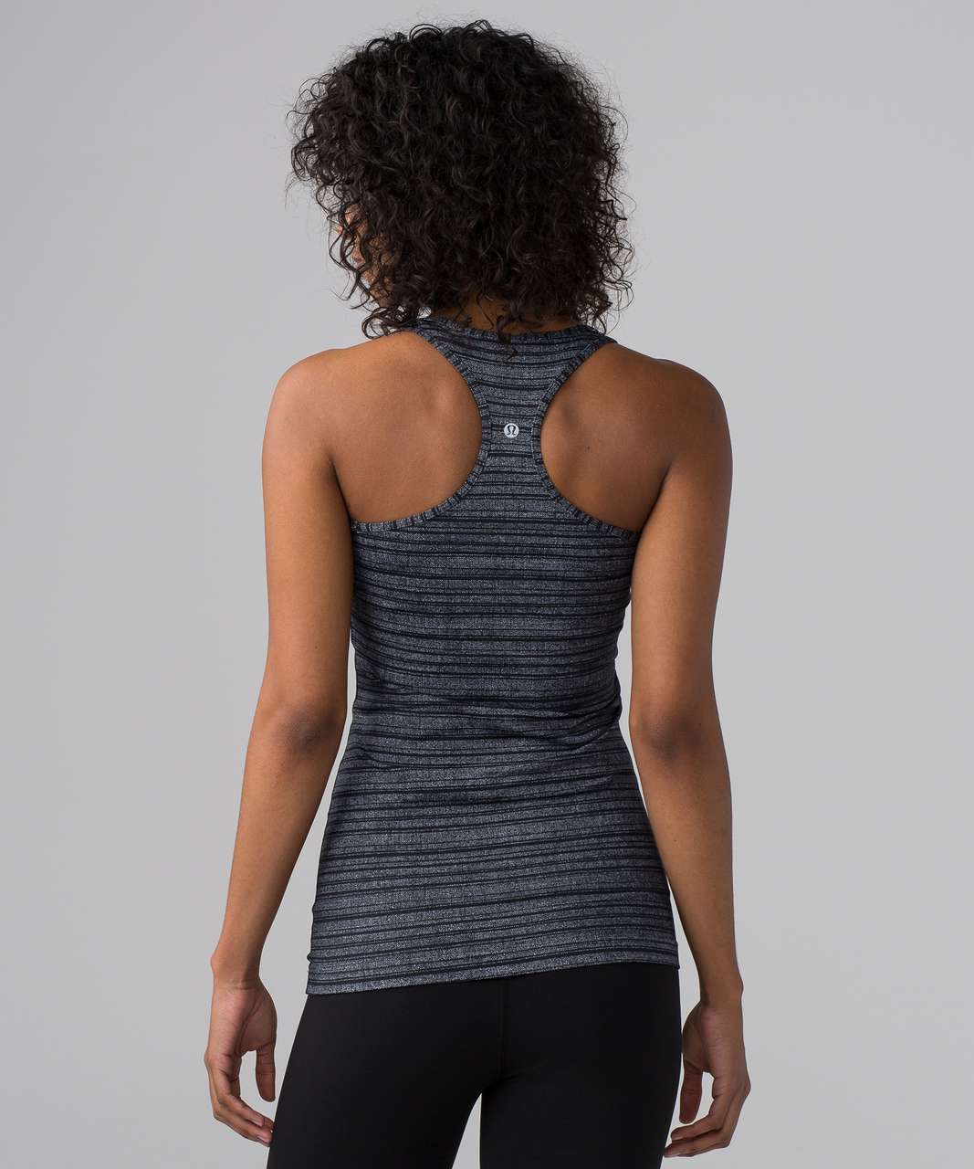 Lululemon Cool Racerback - Cut Back Stripe Linen White Black