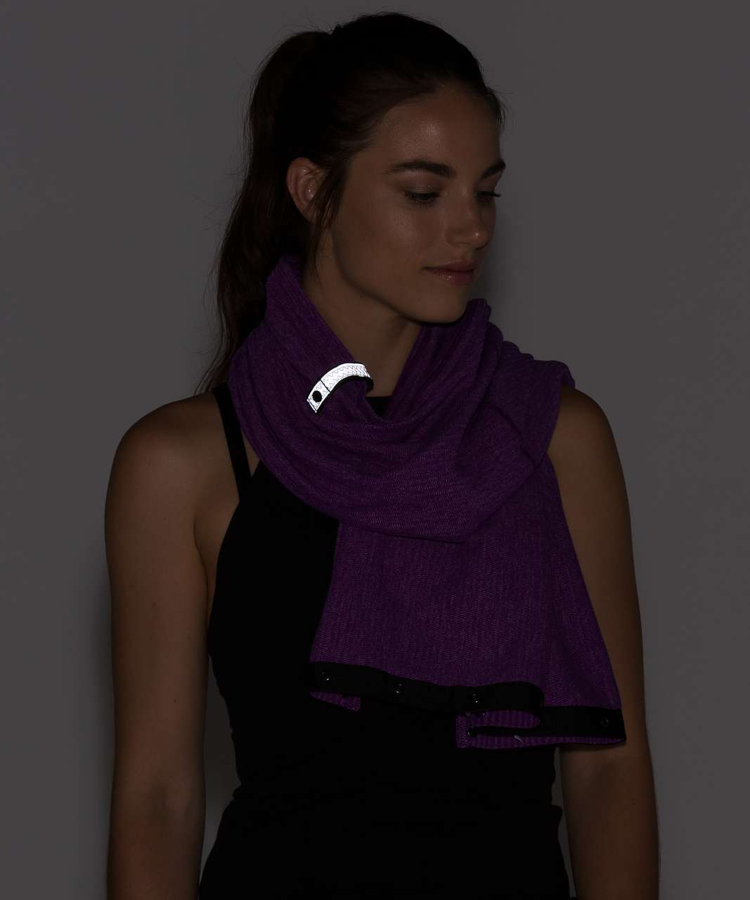 Lululemon Vinyasa Scarf (Rulu) - Mini Check Pique Tender Violet Heathered Tender Violet