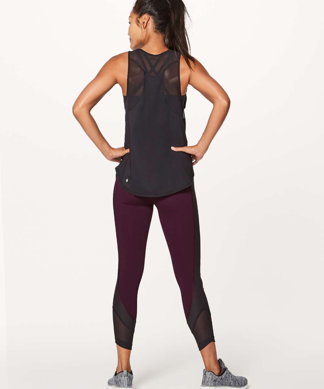 Lululemon Ready Set Go 7/8 Tight (25) - Dark Adobe / Black - lulu fanatics