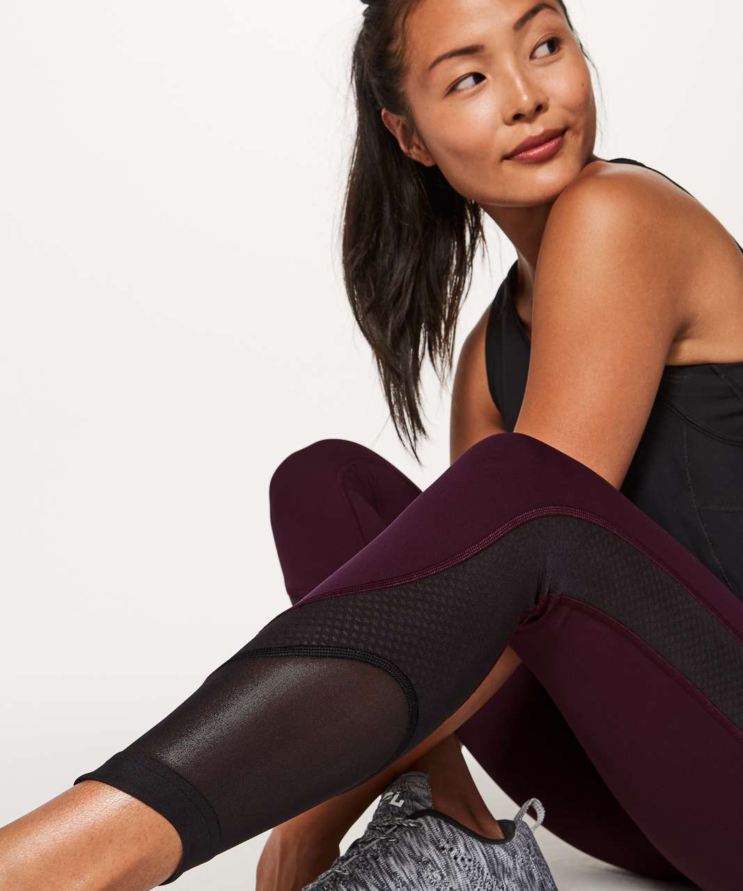 Lululemon Ready Set Go 7/8 Tight (25) - Dark Adobe / Black - lulu