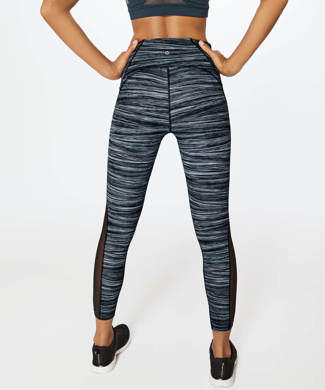 Lululemon Train Times 7/8 Pant *25 - Low Tide Alpine White Black / Black - lulu  fanatics