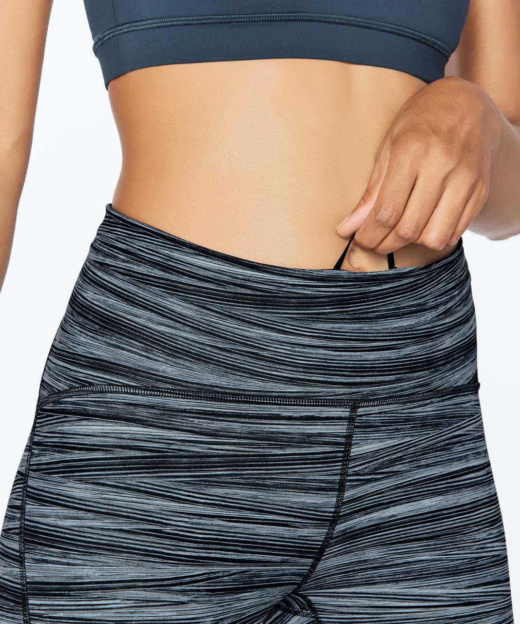 Lululemon Train Times 7/8 Pant *25 - Low Tide Alpine White Black / Black - lulu  fanatics