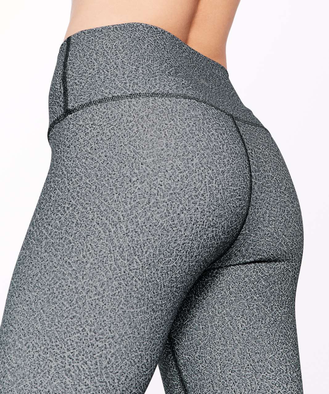 Lululemon Wunder Under Crop (Hi-Rise) (Full-On Luxtreme 21") - Fractal Alpine White Black