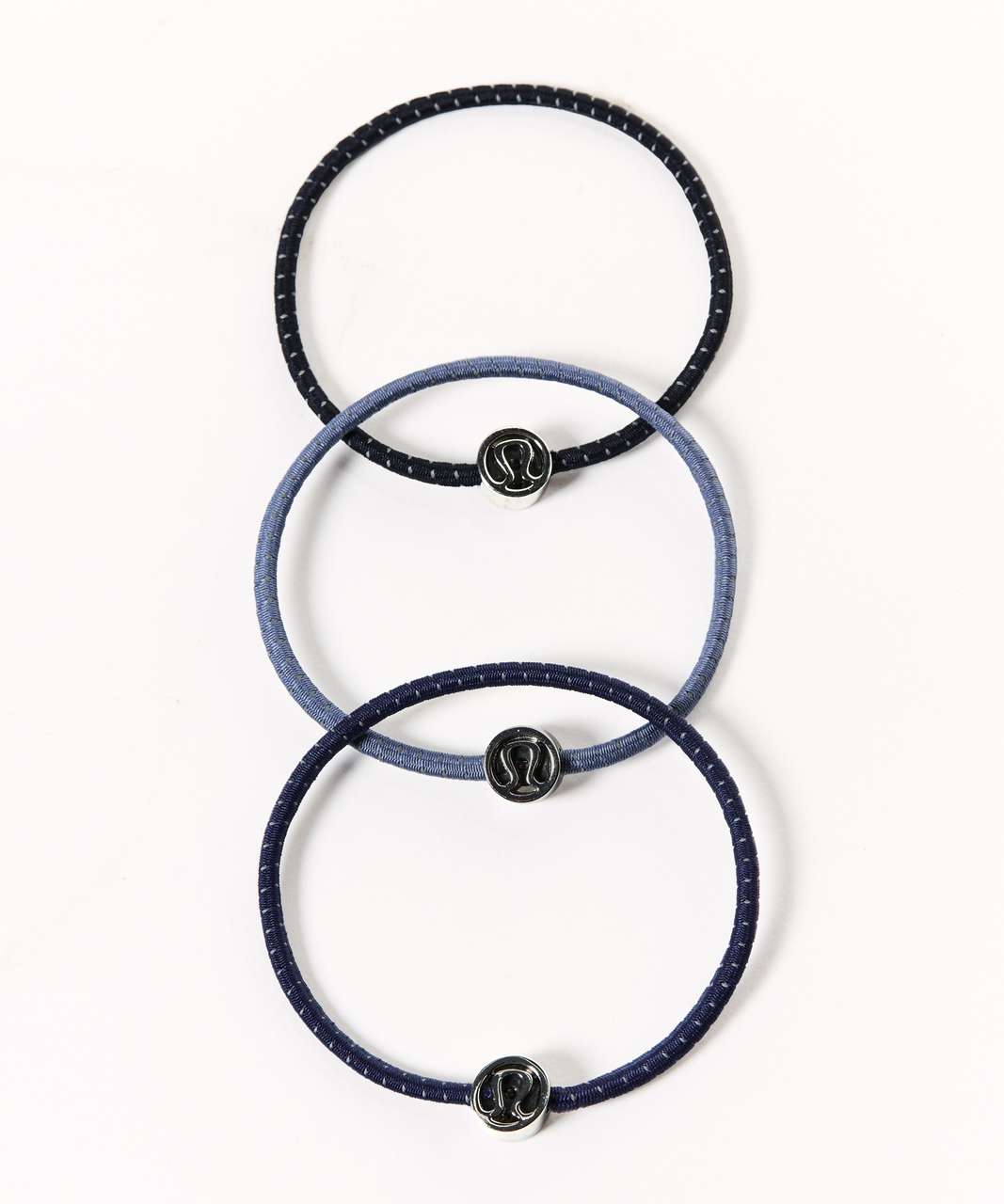 Lululemon Glow On Hair Ties - Midnight Navy / Peri Purple / Moody Blues