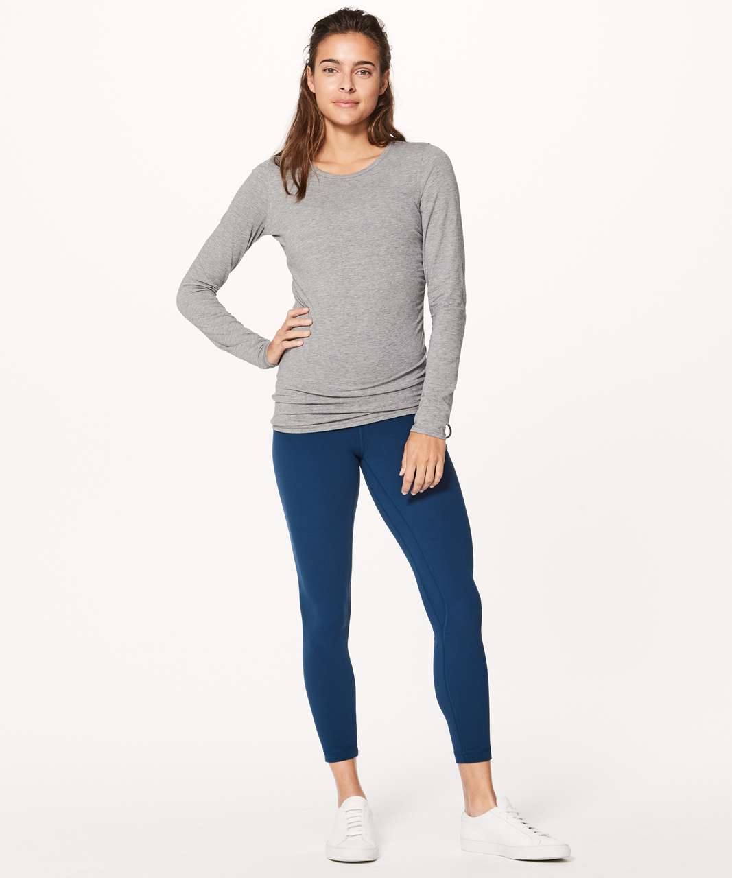 Lululemon Cinch It Long Sleeve - Heathered Medium Grey