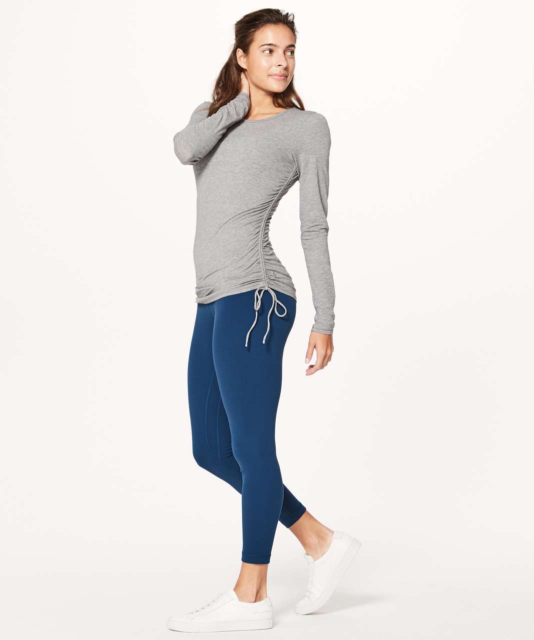 Lululemon Cinch It Long Sleeve - Mineral Blue - lulu fanatics