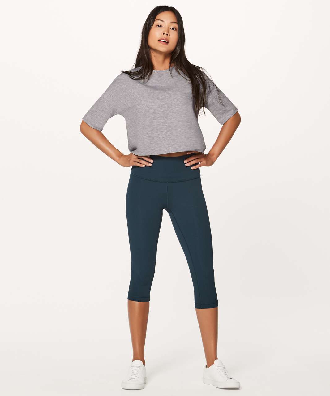 Lululemon Minimal Short Sleeve - Heathered Power Grey - lulu fanatics