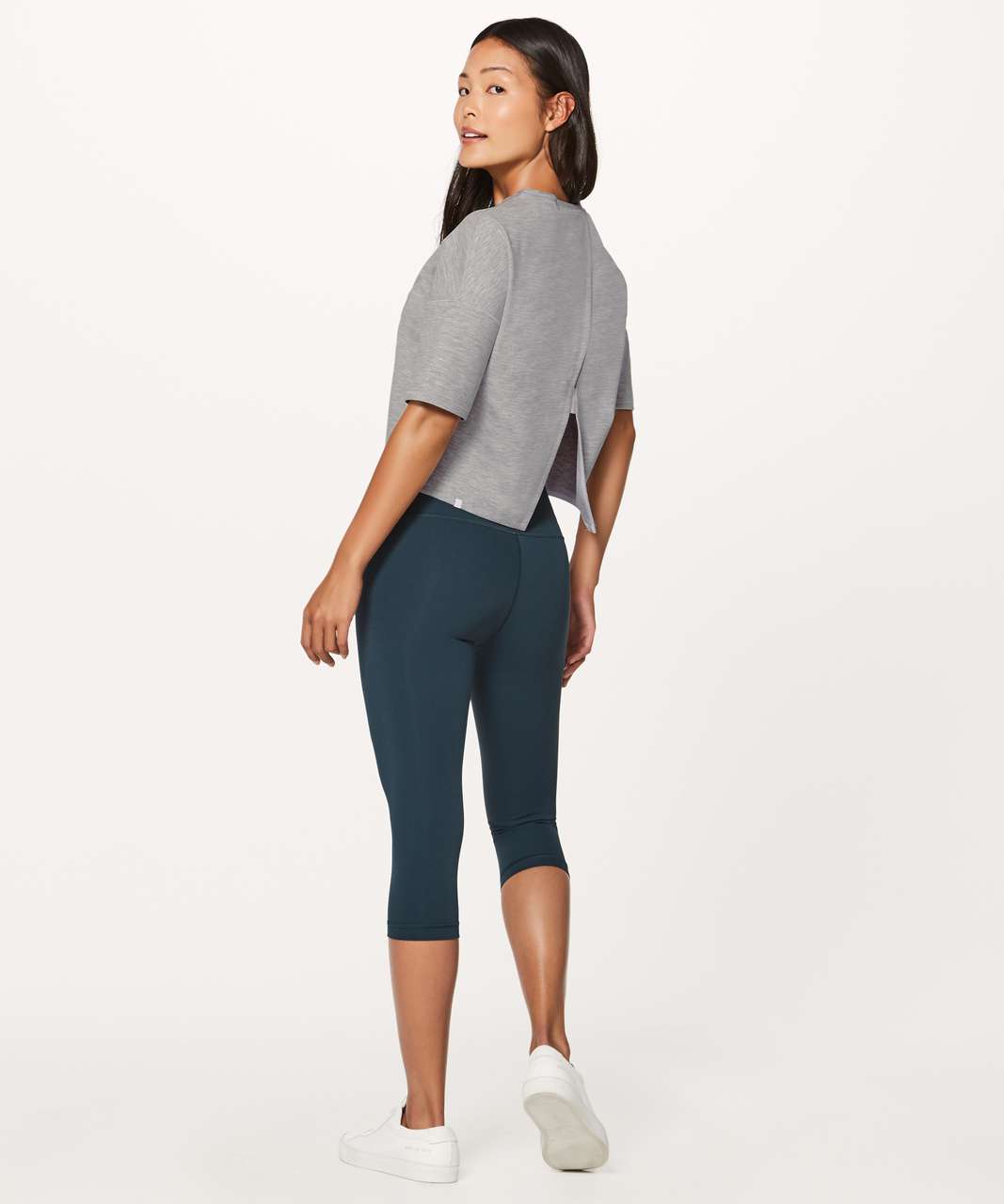 Lululemon Minimal Short Sleeve - Heathered Power Grey - lulu fanatics