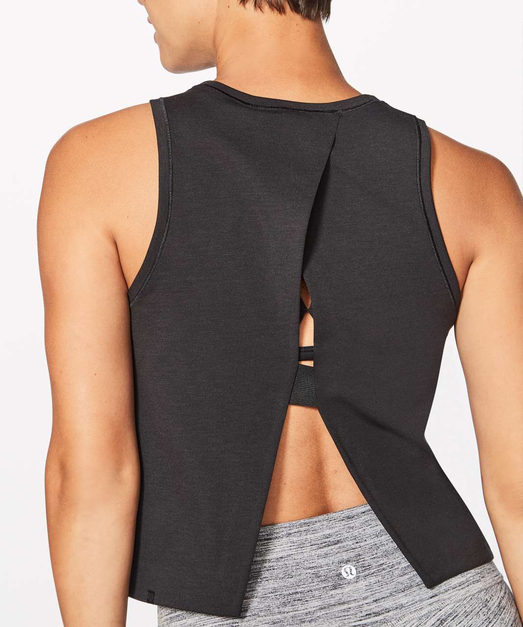 Lululemon Black Racerback Tank Top Womens No Size Mesh Back