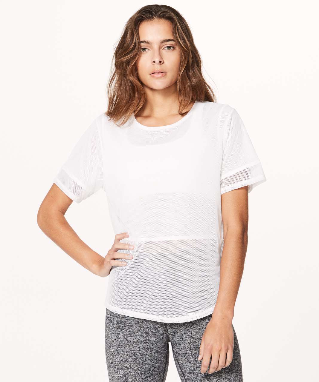 Lululemon Mesh on Mesh Tee - White