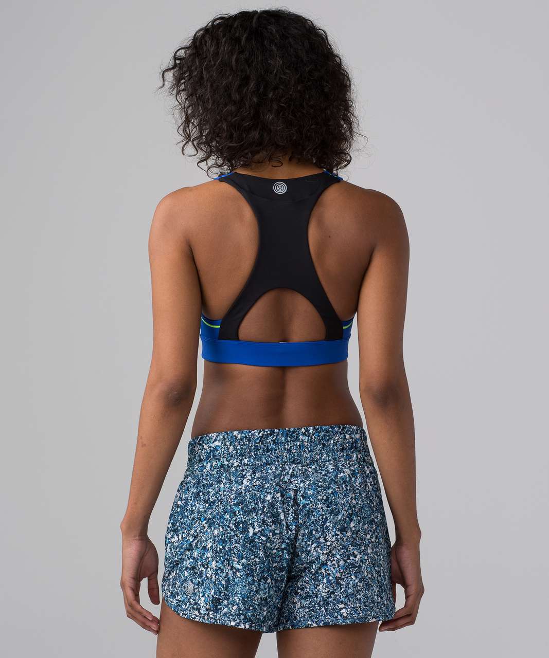 Lululemon Pace Perfect Bra (SeaWheeze) - Jet Stream / Black