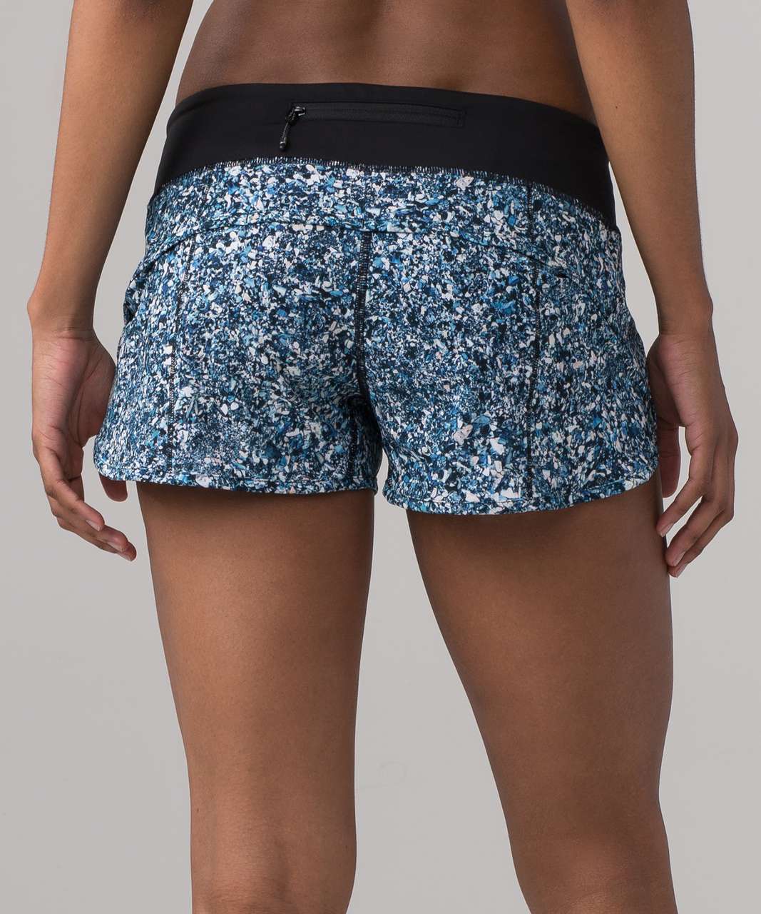 Lululemon Speed Short (SeaWheeze) - Tofino Shells Multi Black / Black