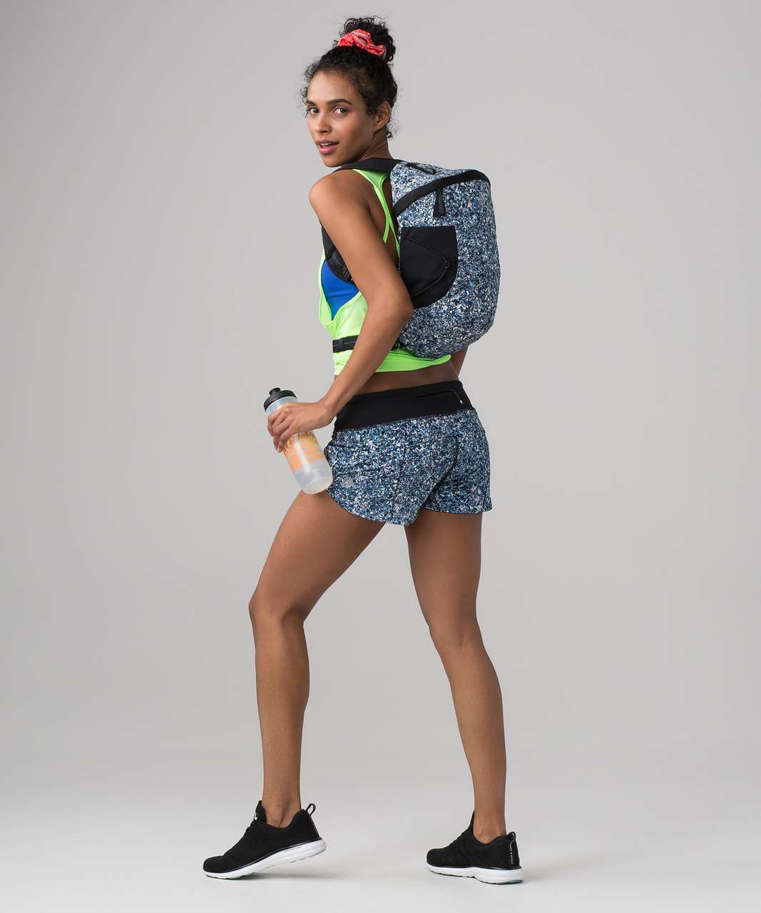 Lululemon Run All Day Backpack II (SeaWheeze) - Tofino Shells Multi Black