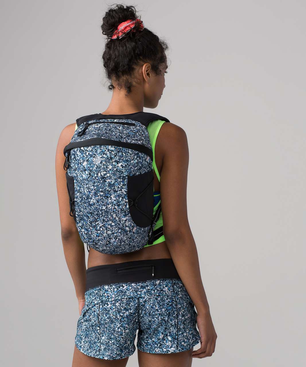 Lululemon Run All Day Backpack II (SeaWheeze) - Tofino Shells Multi Black