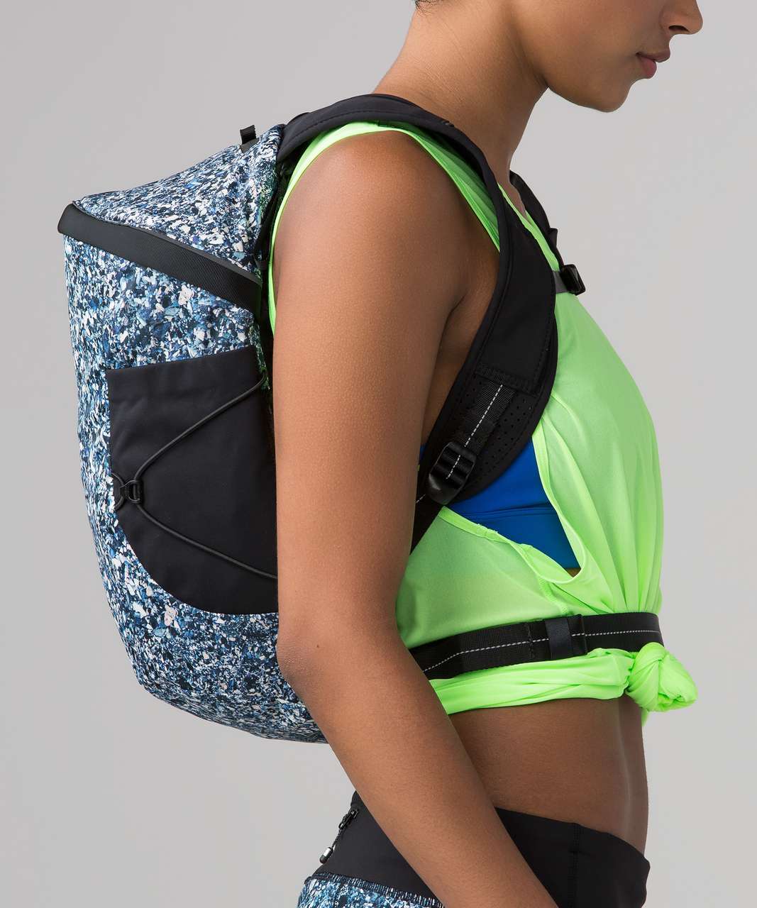 Lululemon Run All Day Backpack II (SeaWheeze) - Tofino Shells Multi Black