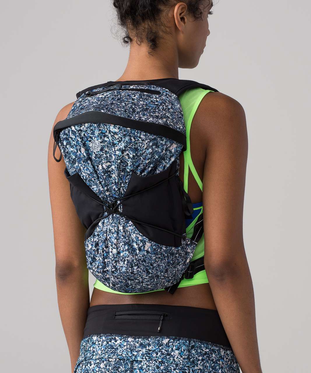 Lululemon Run All Day Backpack II (SeaWheeze) - Tofino Shells Multi Black