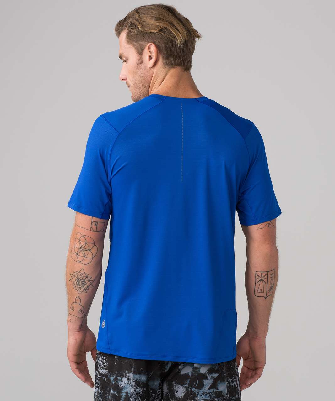 Lululemon Pack N Dash Short Sleeve (SeaWheeze) - Jet Stream