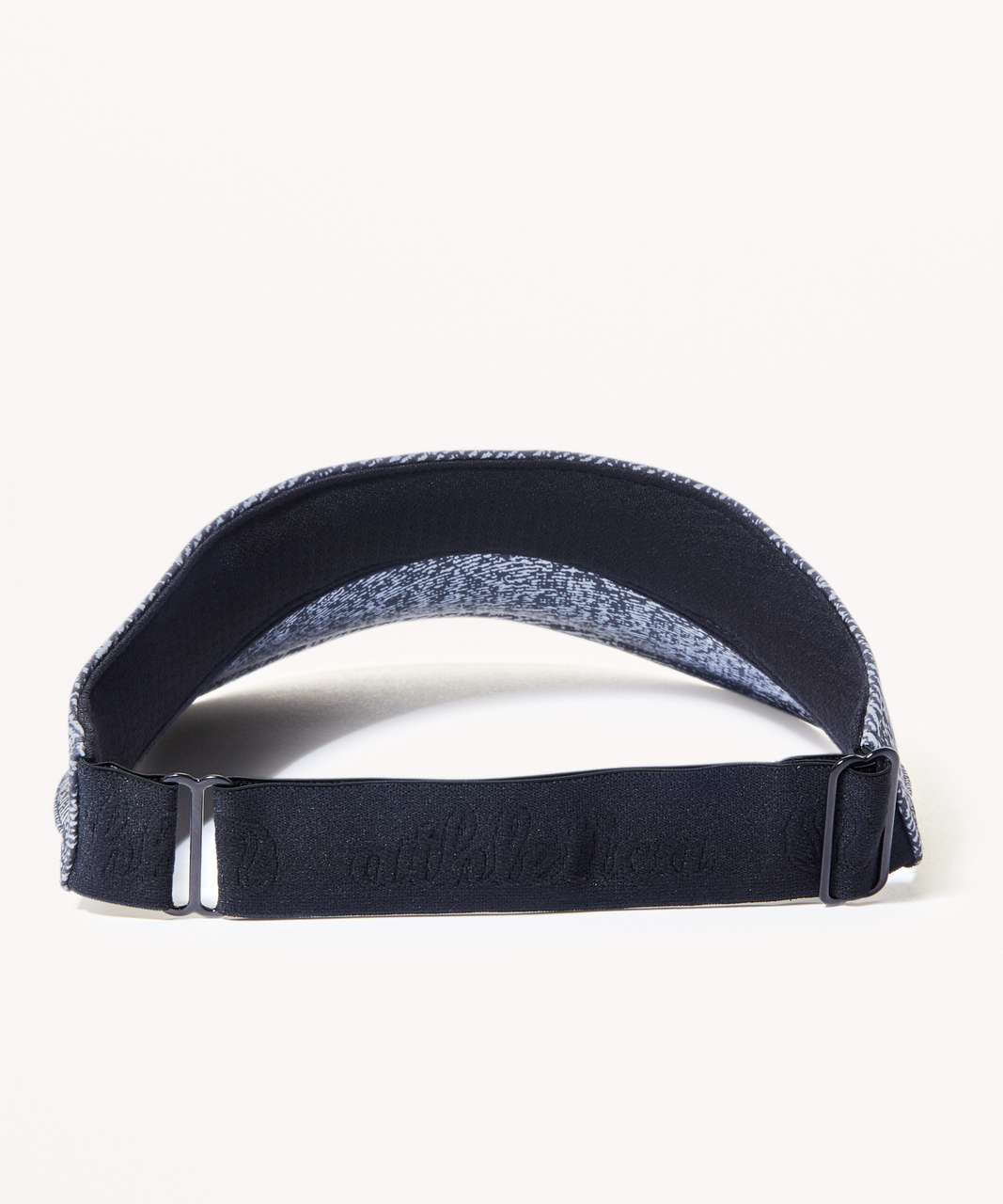 Lululemon Fast Paced Run Visor - Irregular Denim Twill Print Ice Grey Black