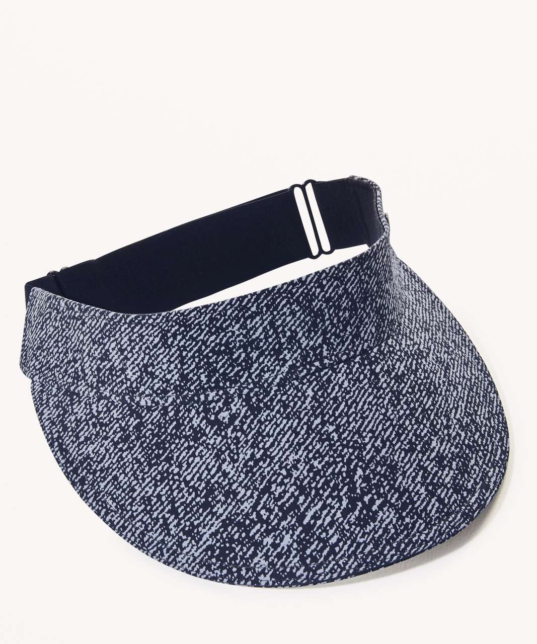 Lululemon Fast Paced Run Visor - Irregular Denim Twill Print Ice Grey Black