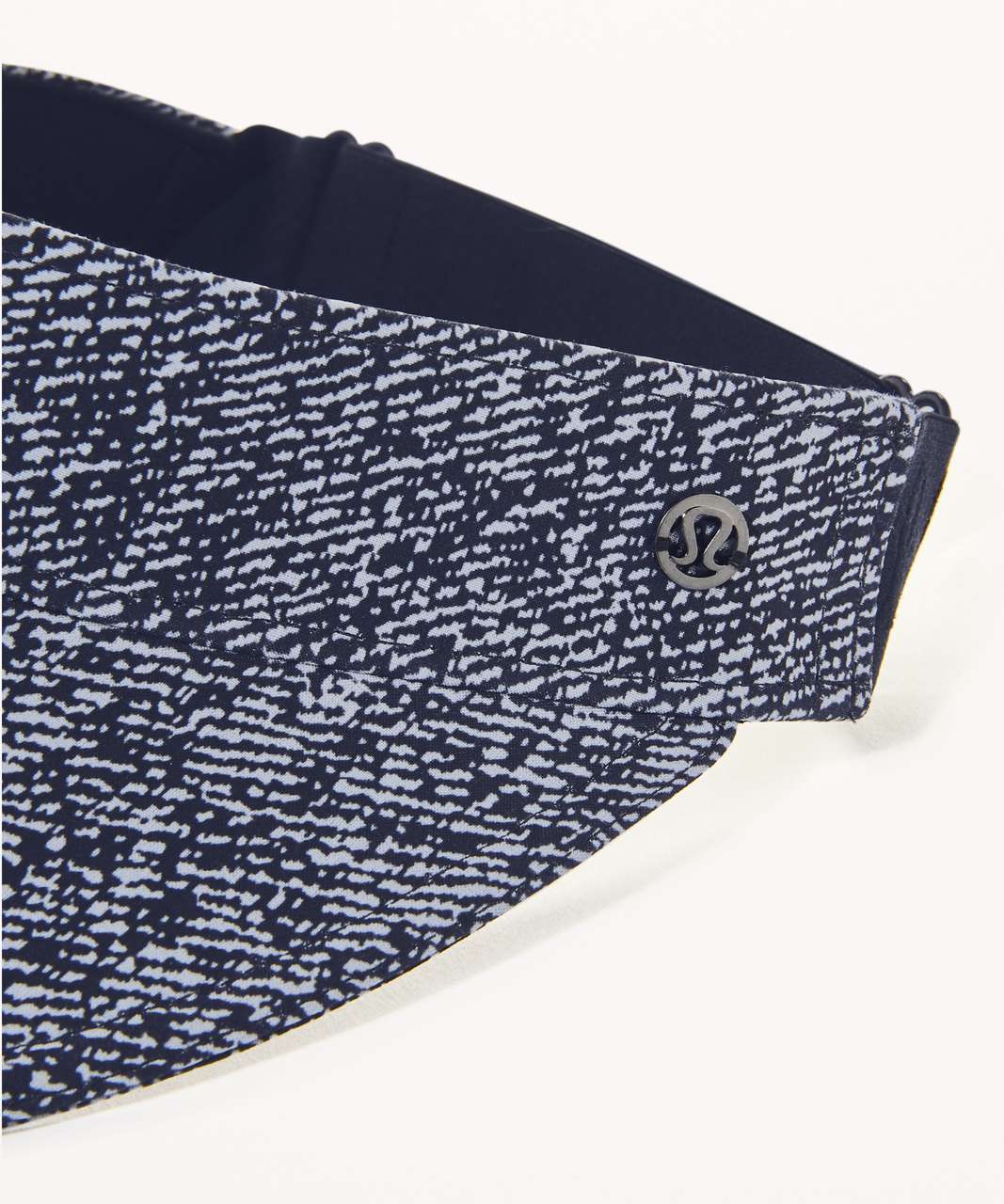 Lululemon Fast Paced Run Visor - Irregular Denim Twill Print Ice Grey Black