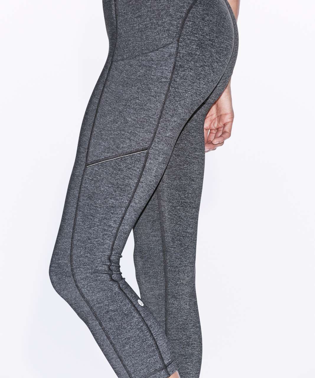 Lululemon Speed Up Crop (21") - Heathered Black