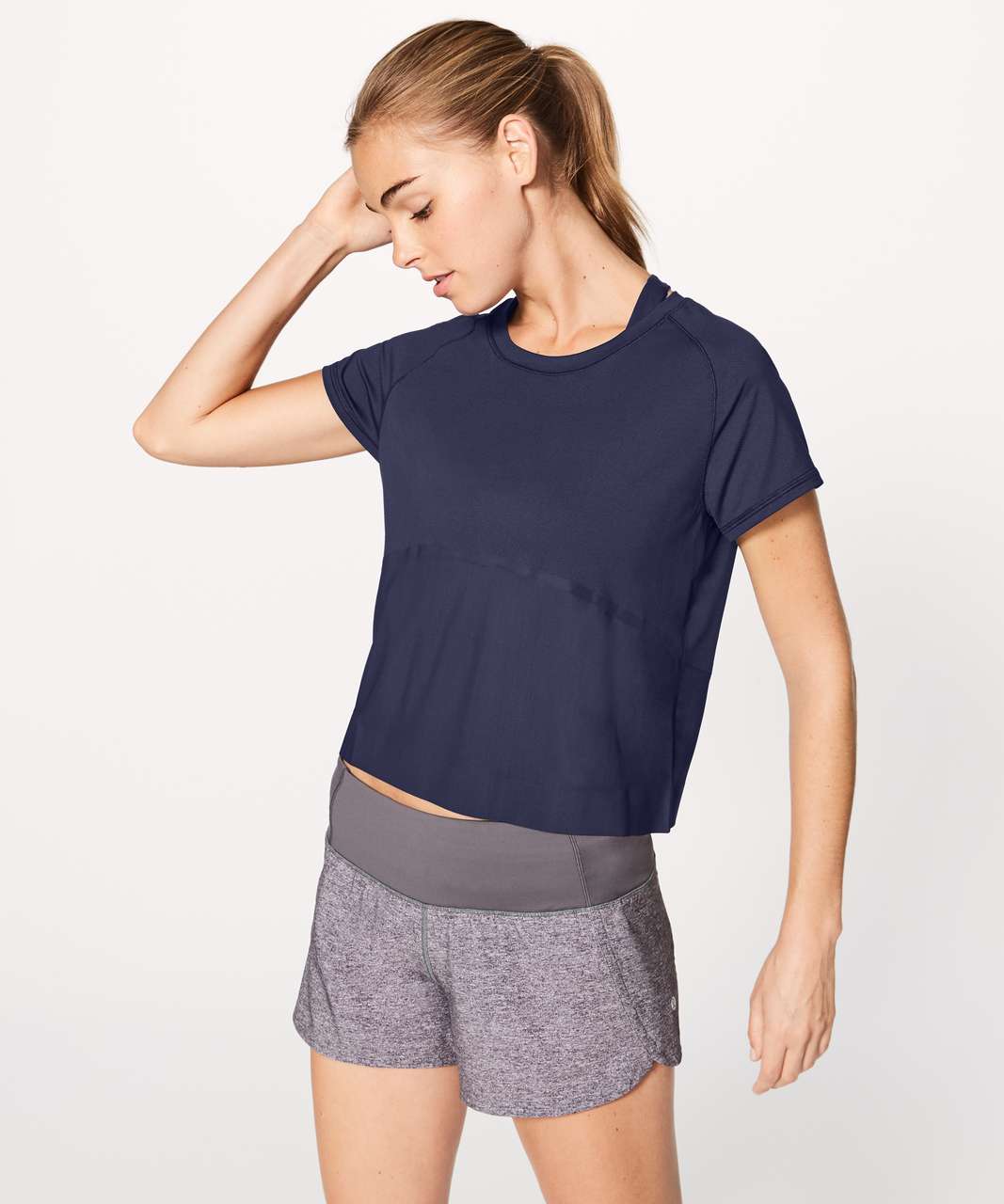 Lululemon Swiftly Tech Short Sleeve Crew - Midnight Navy / Midnight Navy -  lulu fanatics