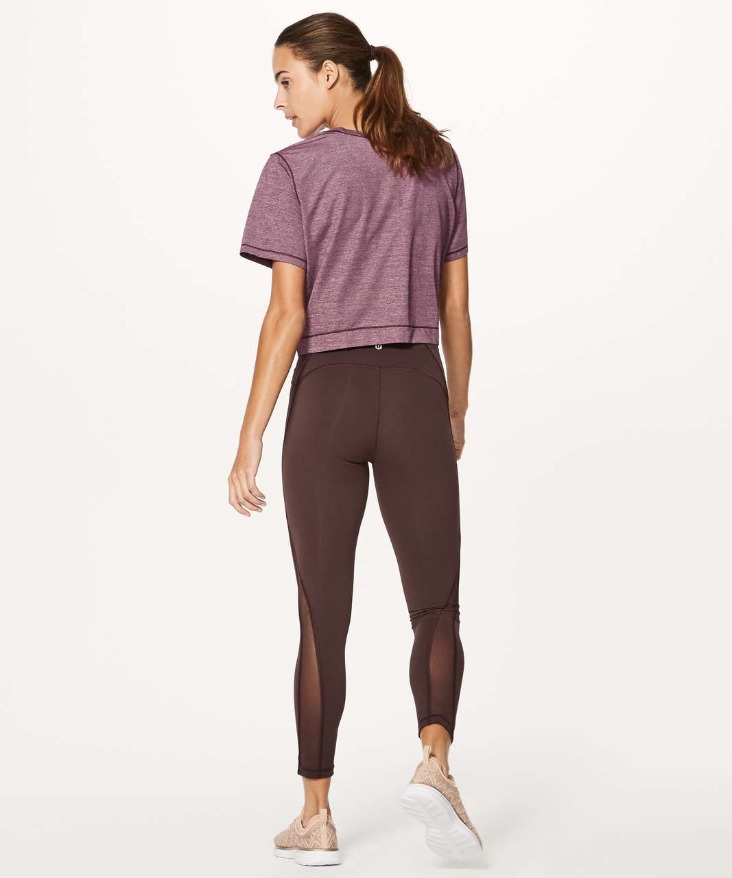 Lululemon Run The Day Short Sleeve - Heathered Dark Adobe