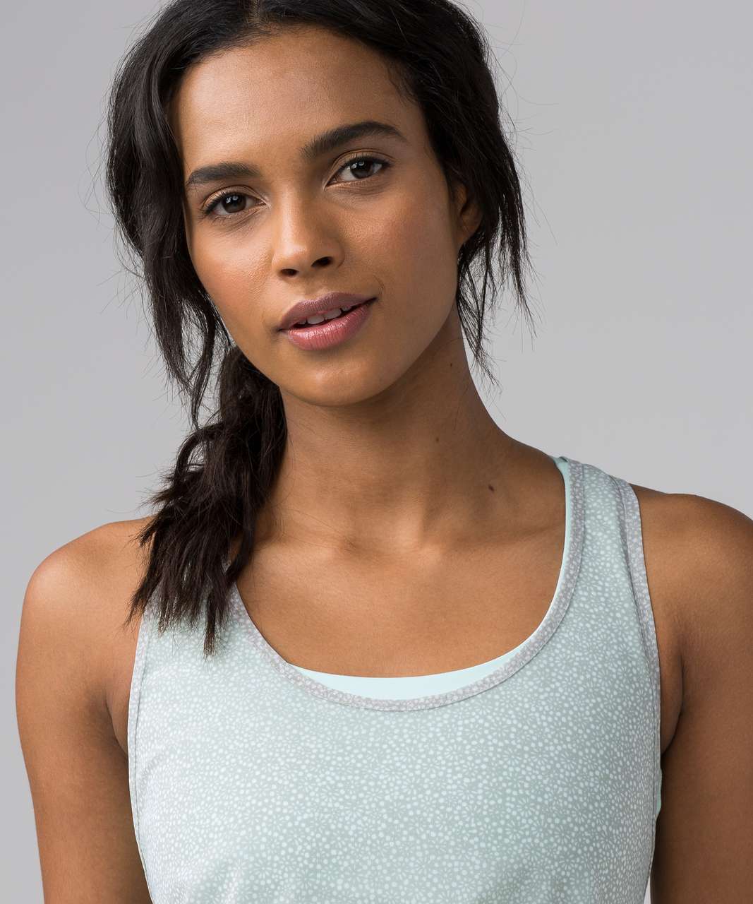 Lululemon 105 Singlet - Freckle Flower White Seal Grey