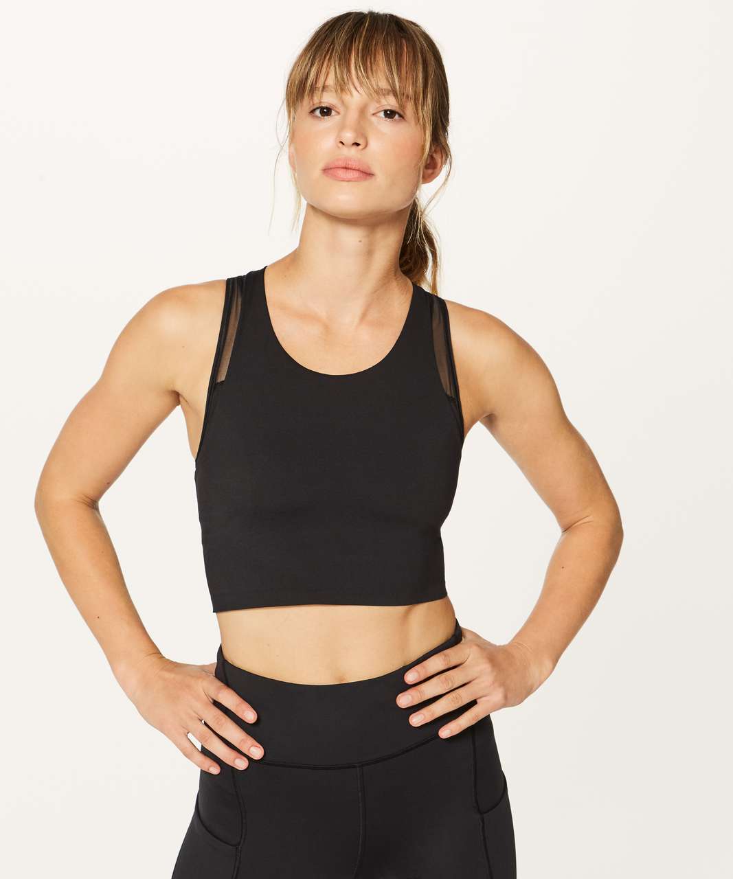 Lululemon Break Free Tank *Nulux Medium Support For B/C Cup - Black - lulu  fanatics