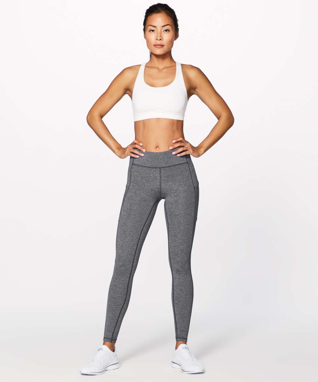 Lululemon Speed Up Tight *28 Power Luxtreme Variegated Knit Black  Heathered 4 - $67 - From V