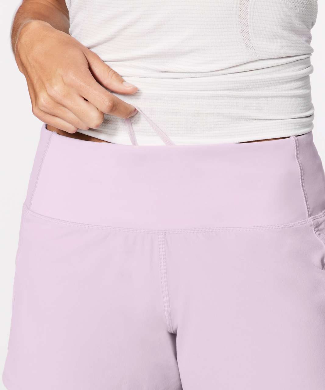 EUC Lululemon Run Times II Shorts Rose Quartz 4 inseam size 4